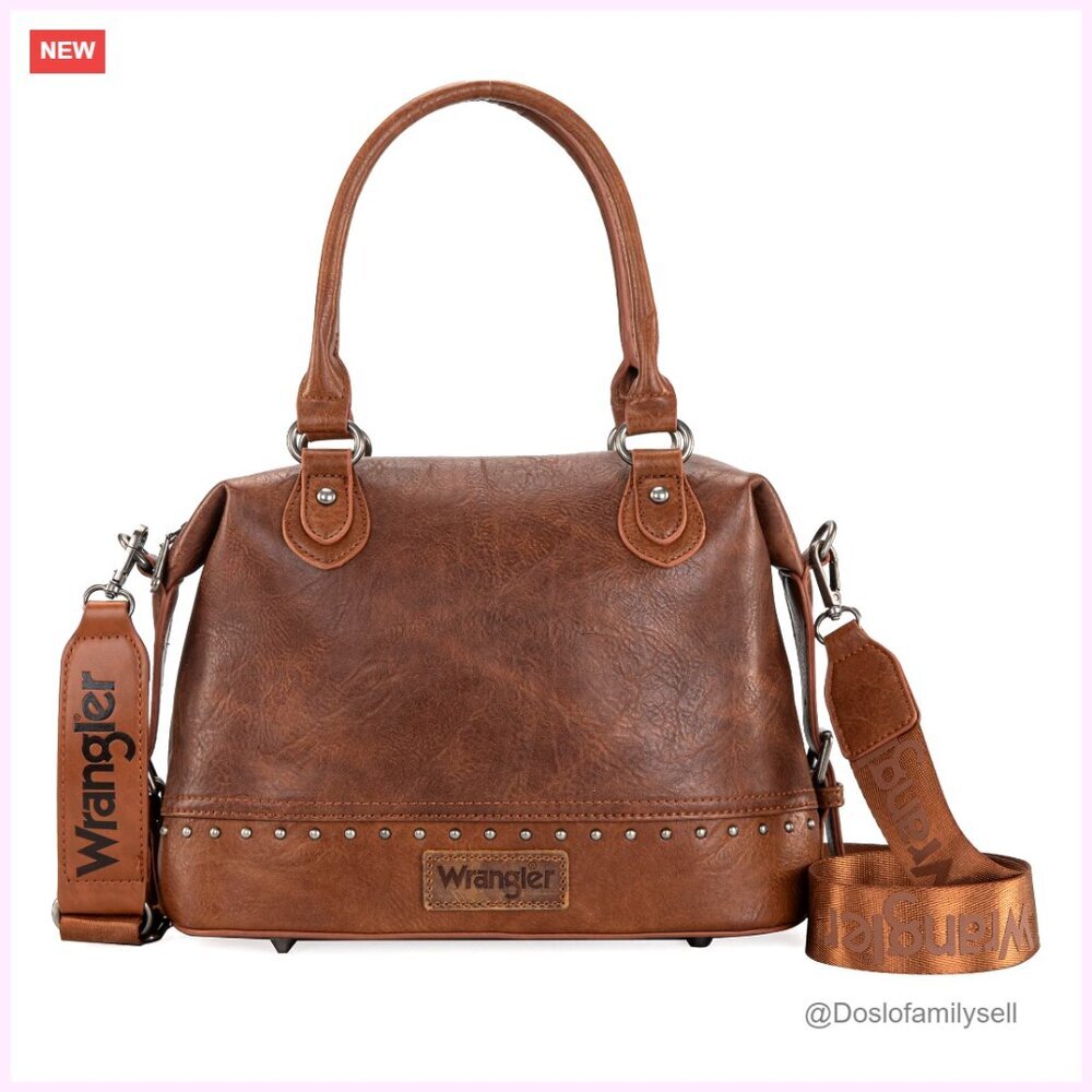 Two-Tone Barrel Satchel Purse Top Handle Shoulder Bag